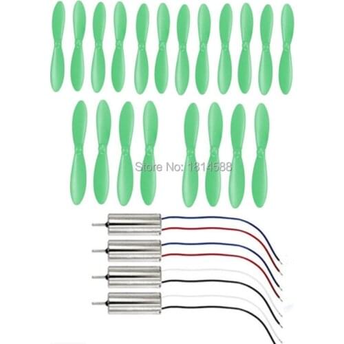 Hubsan X4 PLUS H107C + H107D + Quadcopter accessories H107D + -02 green blades of the propeller and electric motors H107D + -03