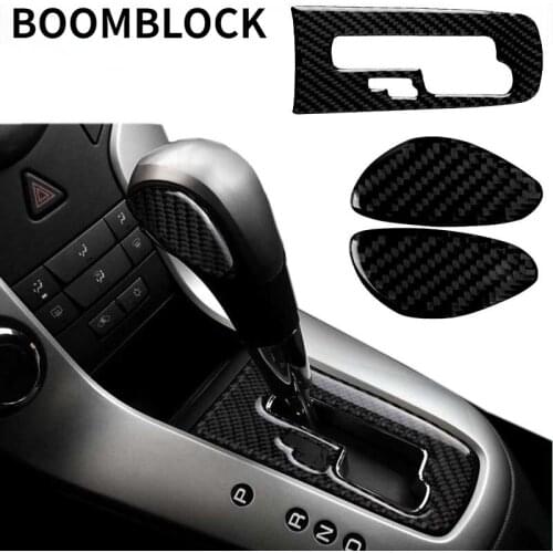Car Center Console Gear Shift Panel Handbrake Carbon Fiber Cover Trim Strip Interior Sticker Auto For Chevrolet Cruze 2009-2015
