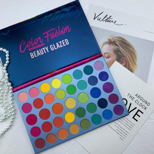 Beauty Glazed 39 Colors Rainbow Matte Eyeshadow Pallete Fasion Eye Pigment Makeup Glitter Shimmer Eyeshadow Palette Cosmetic
