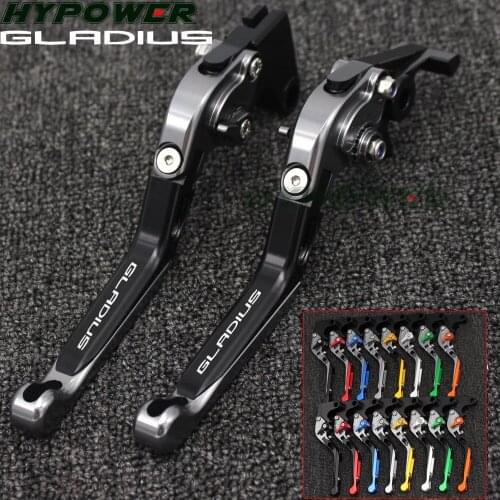 For SUZUKI SFV650 GLADIUS 09 10 11 12 13 14 WITH LOGO Free shipping Adjustable Motorcycle Folding Extendable Brake Clutch Lever