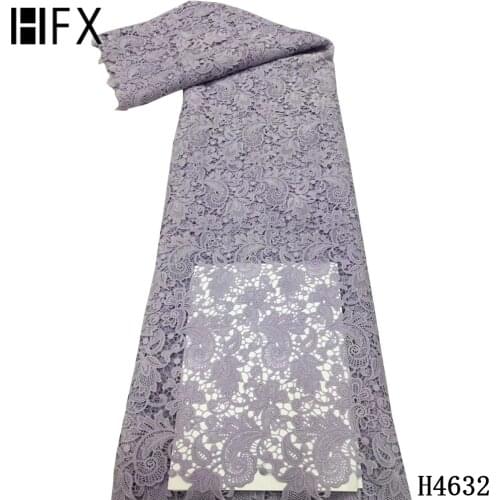 HFX 2021 new arrival french Guipure Cord Laces High Quality African Lace Fabric 100% cotton For Wedding Party Dress Sewing H4632