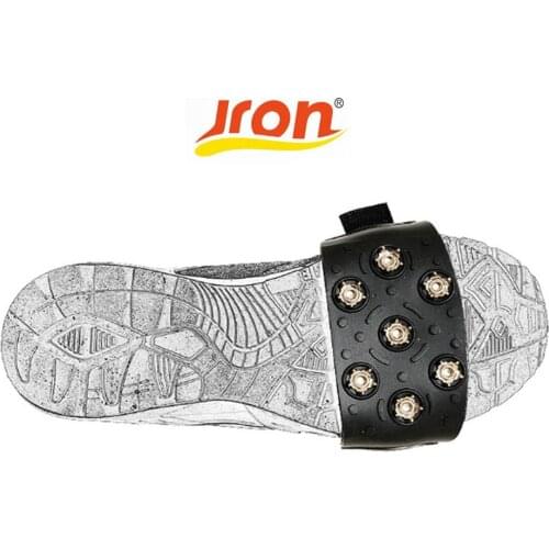 Jron 7-Teeths Traction Cleats for Walking on Snow and Ice Anti-slip Shoes Spikes Grips Cleats Crampons Climbing Ice Gripper