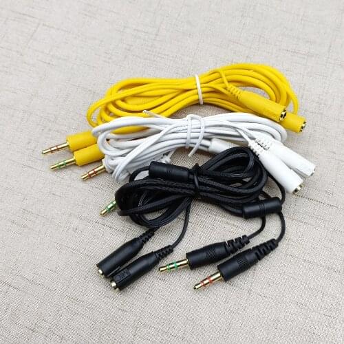 New headest cable For steelseries siberia v2 Extension Cable headset extend cord game headphone with 3.5 mm headphone splitter