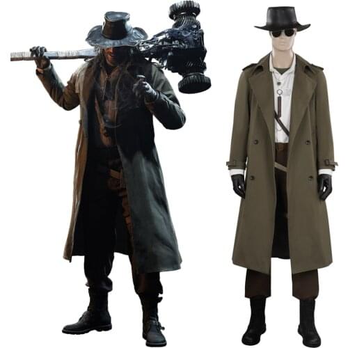 Karl Heisenberg Cosplay Costume Outfits Coat+Pant Hat Halloween Carnival Suit