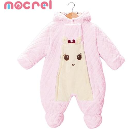 Long Climb Warm Winter Baby Romper Suit Light Blue Long Sleeve Hooded Zipper Connected In Winter Baby Clothing 0 To 12 Footies)