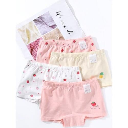3Pcs Kids Fruit Print Underwear Cotton Panties Shorts Toddler Boxers Baby Cartoons Short Briefs Teenager Child Cute Underpants