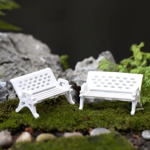Mini Garden Decoration Chairs Fairy Garden Miniatures Terrarium Figurines Chair Craft Decoration Micro Terrarium Figurine
