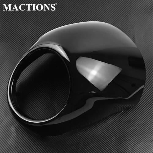 Motorcycle ABS Headlight Headlamp Fairing Screen Visor Cover Cowl Mask Gloss Black For Harley Street XG 500 XG750 2014-2020