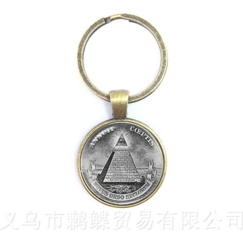 Men Pyramid Free Mason Keychains Eye Of Providence Eye Of Horus Keyring Free And Accepted Masons All seeing Eye Keyring