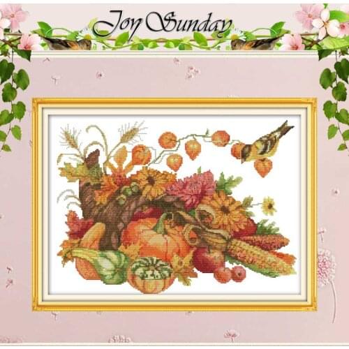 The harvest of autumn counted Cross Stitch 11CT 14CT Cross Stitch Set Wholesale DIY Cross-stitch Kit Embroidery Needlework