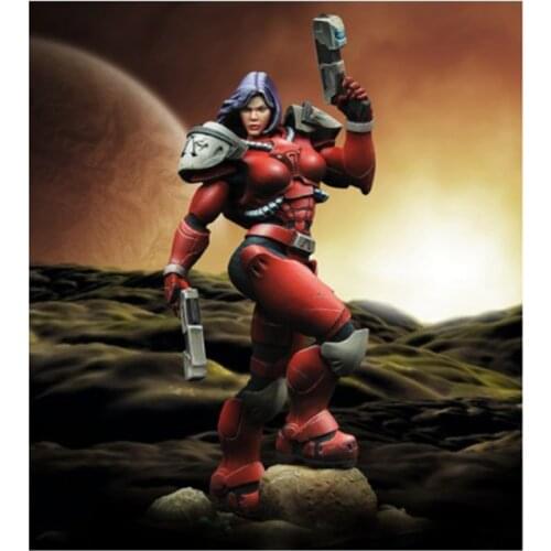 Unpainted Kit 1/24 75mm Modern Operator woman soldier Resin Figure miniature garage kit