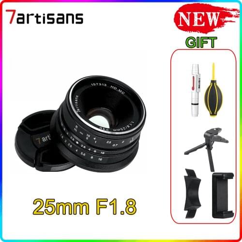 7artisans 25mm F1.8 Prime Lens for Sony E Mount /Fujifilm/Canon EOS-M Mout Micro 4/3 Cameras A7 A7II A7R Free Shipping