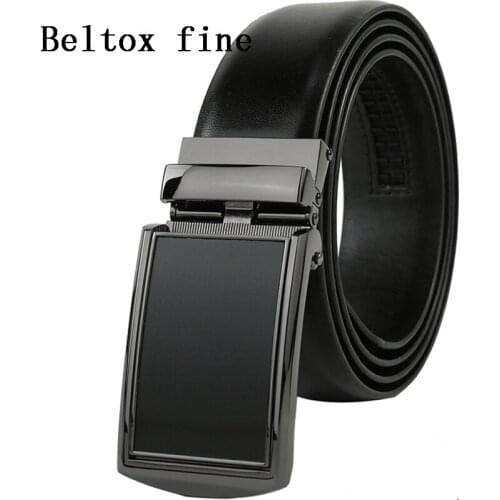 Full Grain Leather Ratchet Belts Fashion Cowhide Men Belt Designer Luxury Automatic Buckle Belts for Men Ceinture