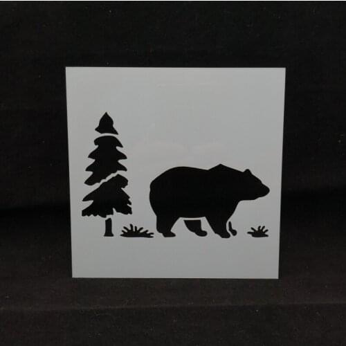 Polar bear Plastic Layering Stencils for DIY Scrapbooking/photo album Decorative Embossing DIY Paper Cards Crafts
