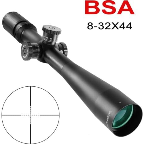 BSA OPTICS 8-32X44 AO Hunting Riflescope 30mm Tube Diameter Sniper Gear Sight For Relief Rifle Scope