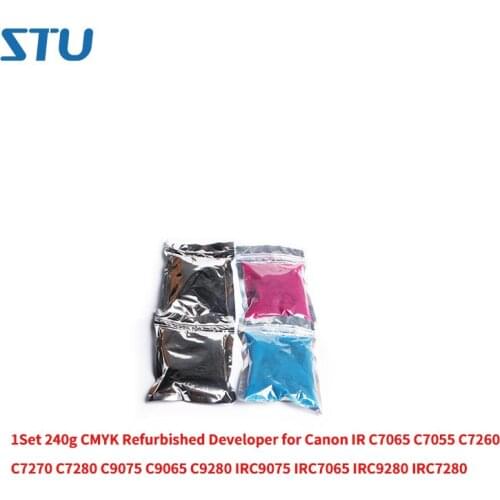 1Set 240g CMYK Refurbish Developer for Canon IR C7065 C7055 C7260 C7270 C7280 C9075 C9065 C9280 IRC9075 IRC7065 IRC9280 IRC7280