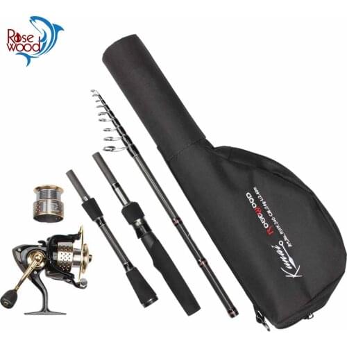 RoseWood KUNAI 2.4m Telescopic Travel Spinning Fishing Rod C.W. 24g 50g Portable For Travel Surf Saltwater Freshwater Fishing