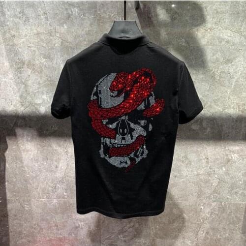 Top quality cotton shirts Hot drill design Summer new 3 color fashion shirts comfort mens short-sleeved tees