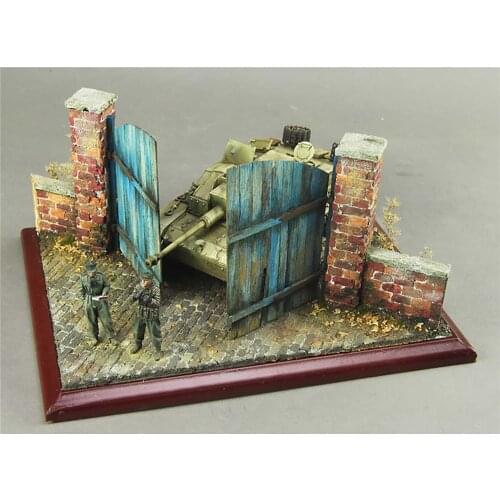 Scenario Military Building Model DIY Scenario Suite 1/35 European Wooden Door No. 1 CJ0203 simulation scenario model Building DI