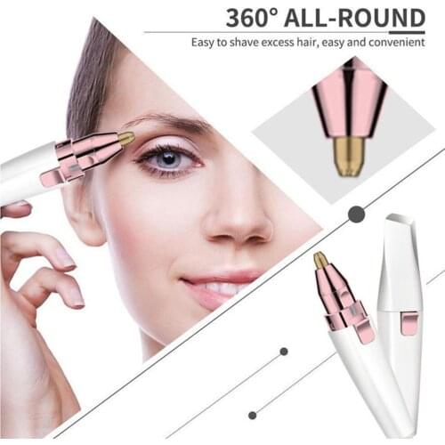 Two-in-one Small-scale Electric Shaving Eyebrow Trimmer Washing Convenient Facial Shaver Mini Depilator