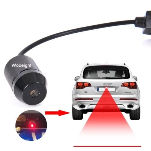 5W Universal Car Styling Laser Light Red LED Warning Lamp Avoid Rear End Collision Tail Parking Brake Decorative Rear Fog Light