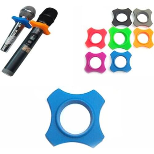 1/2/5pcs Silicone Rubber Wireless Handheld Microphone Anti-roll Protective Sleeve Mic Protection Anti-drop Ring Non-skid Rolling