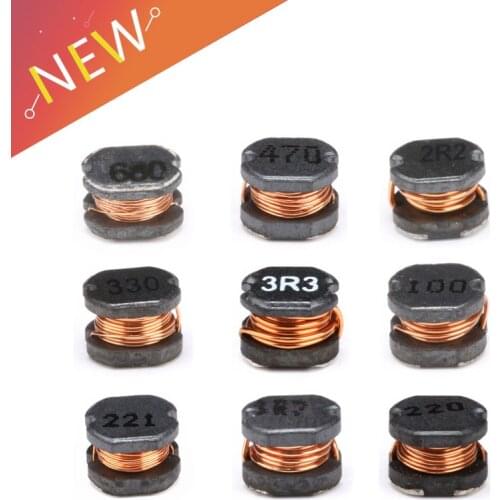 100pcs CD32 SMD Power Inductor Assortment Kit 2.2UH-220UH Chip Inductors High Quality CD32 Wire Wound Chip