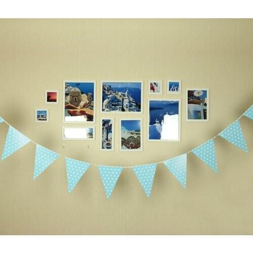 2.5 Meter polka dots pennants Paper Flag Party Decoration Banner Bunting for Birthday event wedding