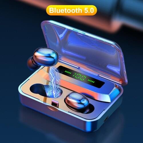 A1 TWS Bluetooth 5.0 Wireless Waterproof Smart-Touch Stereo Earphones with Mic Sports Earbuds with Charging Box Wireless Earphon