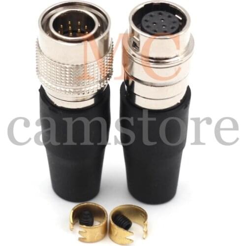 B4 2/3" lens Mount ENG Hirose 12Pin Zoom Power DC EF GF GH Fujinon Lens Plug, HR10A-10P-12P(73) HR10A-10J-12S(73)