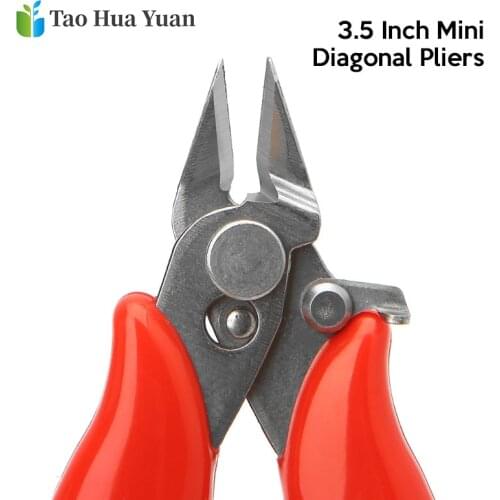 Diagonal Pliers 3.5 Inch Mini Wire Cutter Small Soft Cutting Electronic Pliers Wires Insulating Rubber Handle Model Hand Tools A