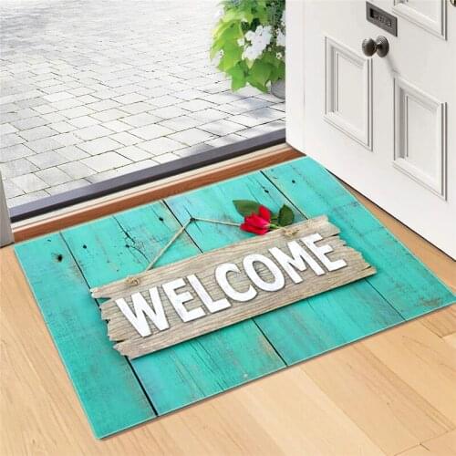 Welcome Living Room Rug Bath Mats Absorbent Bathroom Mat Long Anti-Slip Hallway Carpet Doormat Rectangular Kitchen Floor Rugs