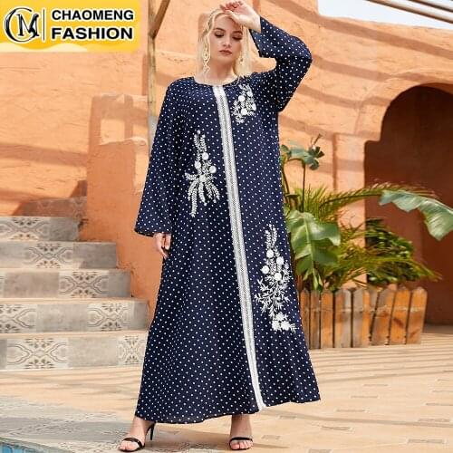 Dubai Abaya Embroidered Fashion Plus Size Hijab Dress Turkey Kaftan Islam Clothing Muslim For Women Vestidos Arabic Maxi Robe