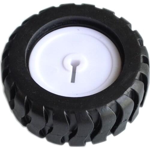 K346 43*19*3mm D-hole Rubber Wheel Suitable for N20 Motor D Shaft Tire Car Robot DIY Toys Parts