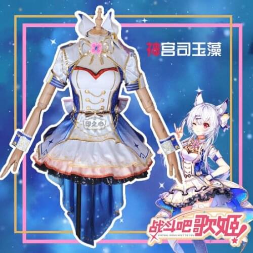 Anime Vitural Adols Next To You Jinguji Tamamo Cosplay Costume SJ Uniform Dress Role Play Clothing High-End Quality Custom-Make