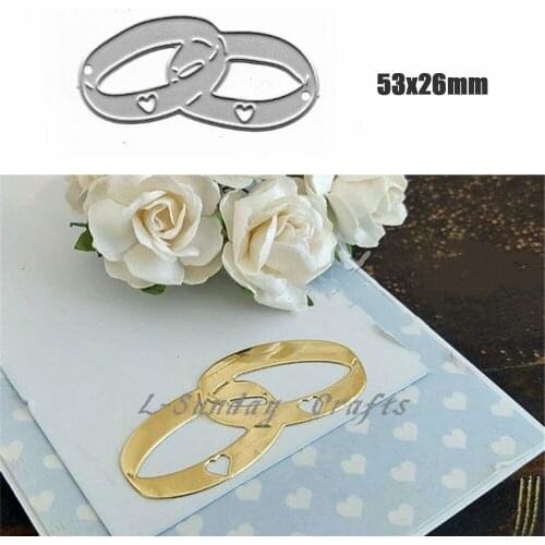 L-Sunday Crafts Die Cuts Wedding Rings Die Cuts Metal Cutting Dies Stencils Scrapbooking Embossing Card Crafts DIY