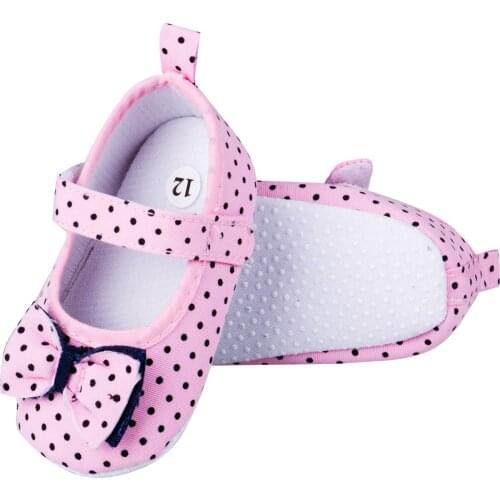 Summer Newborn Infant Toddler Cute Bowknet Shoes Baby Girl Dot Princess Shoes Anti-slip indoor First Walker 0-12Months