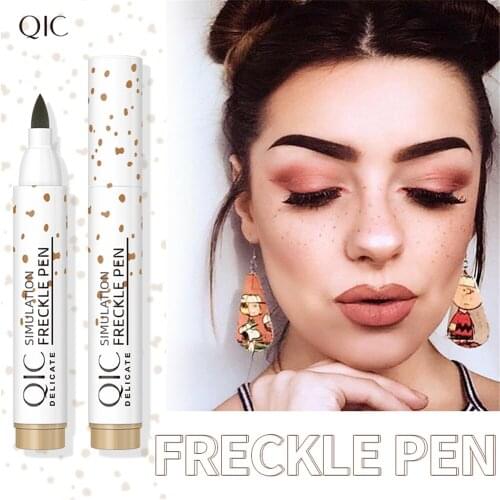 Natural Freckle Pen Soft Brown Long Lasting Waterproof Dot Spot Pen Create Sunkissed Face Makeup Easy Point Artificial Freckles