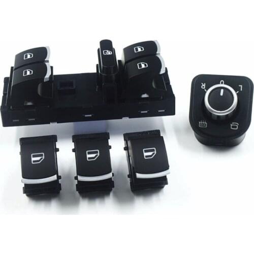 New Chrome Mirror Window Switch For Volkswagen VW Jetta 5 6 Golf GTI 5 6 Touran Tiguan Caddy Passat B6 CC 5ND959565A 5ND959857