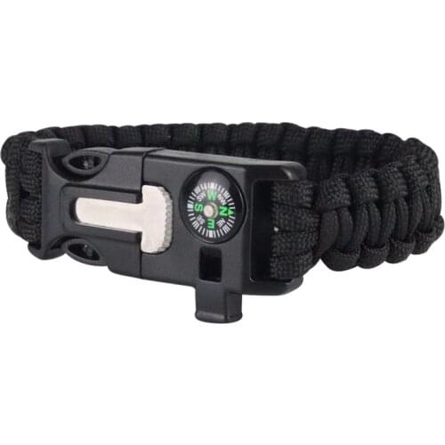 New Style High-Decibel Whistle Bracelets Outdoor Tactical Multi-functional Survival Firestone Survival Bracelet