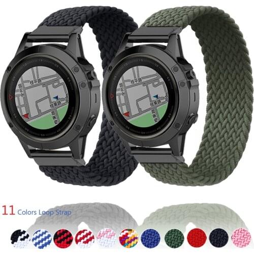 Quick Fit nylon Band for Garmin Fenix 3 HR 5X 6x 6 pro 5 plus strap 20 22 26 mm Bracelet belt for Garmin Forerunner 935 945