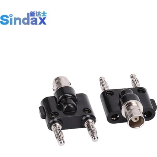 Sindax BNC Female to Banana Male Jack Double Dual Plug RF Adapter BNC Connectors Audio Speaker Cable 4mm Dual Plug Black 1PCS