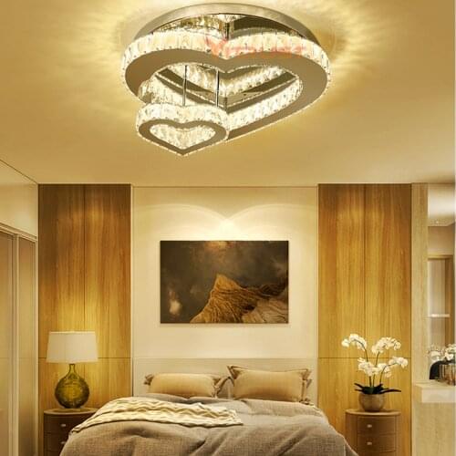 Modern Crystal Ceiling Lamps Round Home Lighting luminaire led plafond lustre de cristal Silver Living Room led Bedroom Corridor
