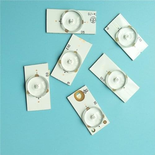 100pcs x Led Strips 3v Bulbs Diodes 32-65 inch Tv Optical Lens Fliter Backlight w/ Double-side Tape Replacements