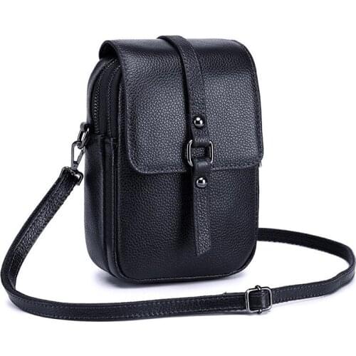 Women Handbag Phone Purse Lady Mini Messenger Bag Genuine Leather Shoulder Bags Women Small Leather Crossbody Bag