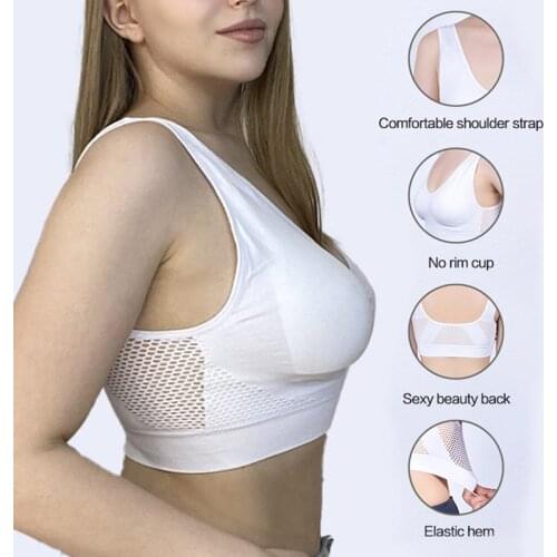 Bras For Women Plus Size Seamless Bra Cotton Mesh Breathable Underwear Wireless With Pads Push Up Plus Size 5XL 6XL