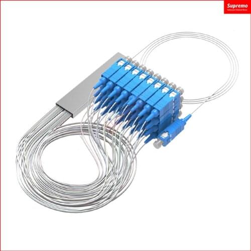 1X32 SC/UPC Fiber Optical PLC Splitter SC Mini Steel Tube Type 1：32 0.9mm Fiber Opitc Splitter Micro-Enclosed Splitter