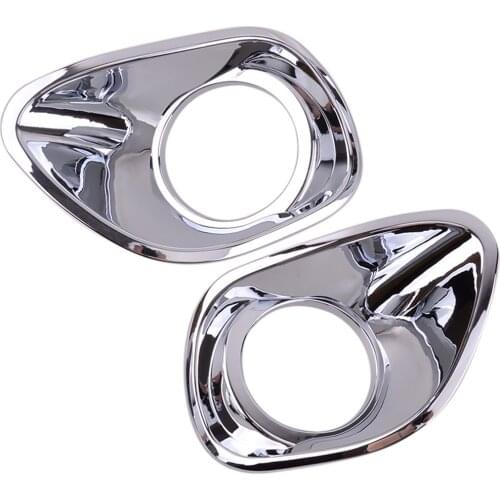 2Pcs/Set Car Chrome Front Fog Lamp Light Cover Trim ABS Fit For Jeep Patriot 2011 2012 2013 2014 2015 2016