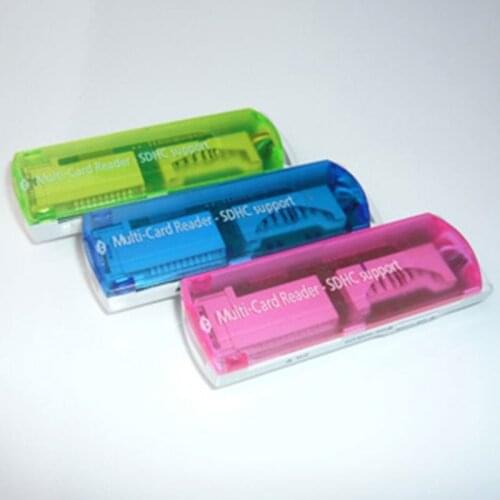 2PCS Multi-Small Spacecraft USB 2.0 Interface 4 -in-1 Card Reader SDHC Support Micro SD TF M2 Memory Stick M2 MINI SD