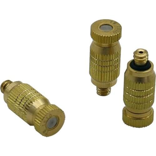 3/16 Inch Extral Thread High Pressure Brass Anti Drip Atomization Nozzles Garden Agriculture Cooling Humidify Sprinklers 3 Pcs